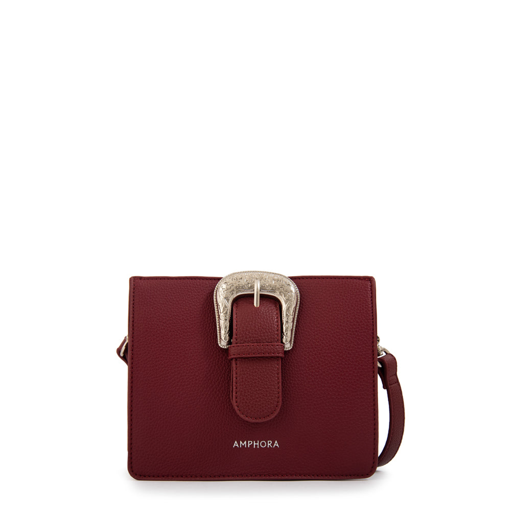 Cartera bandolera stela pequeña rojo oscuro