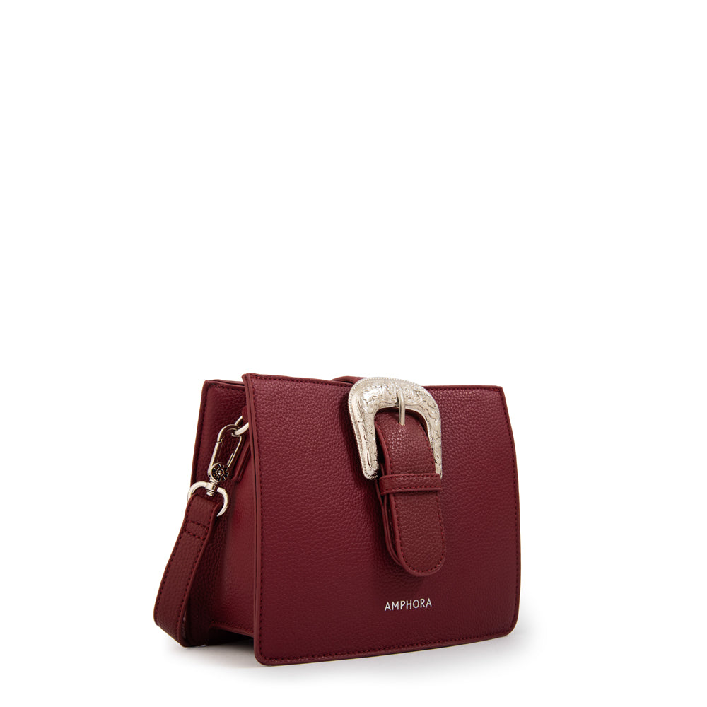 Cartera bandolera stela pequeña rojo oscuro