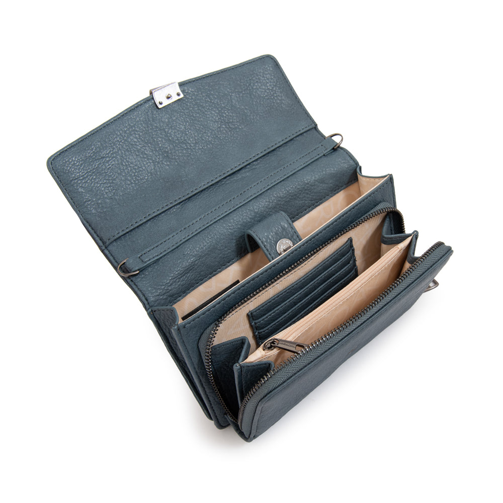 Cartera bandolera con tapa tasya denim