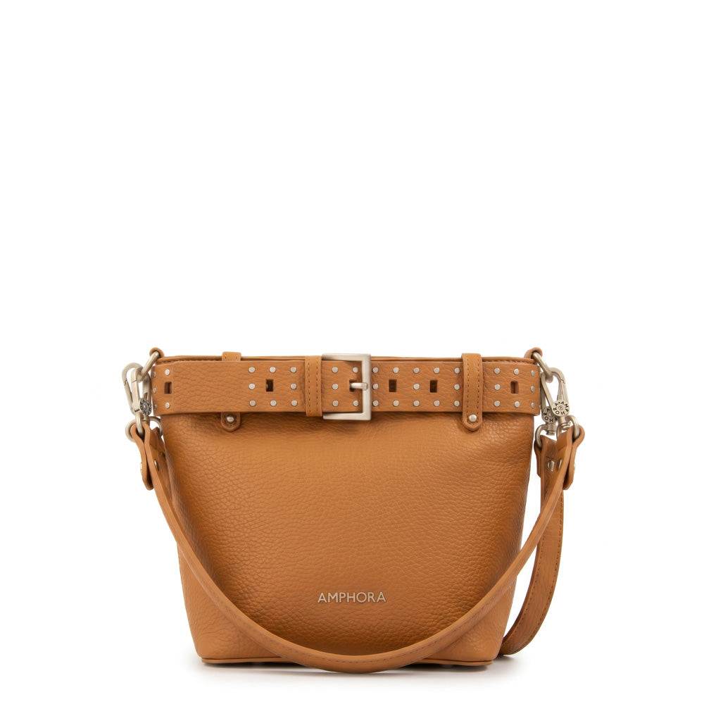 Cartera bandolera fleur pequeña camel