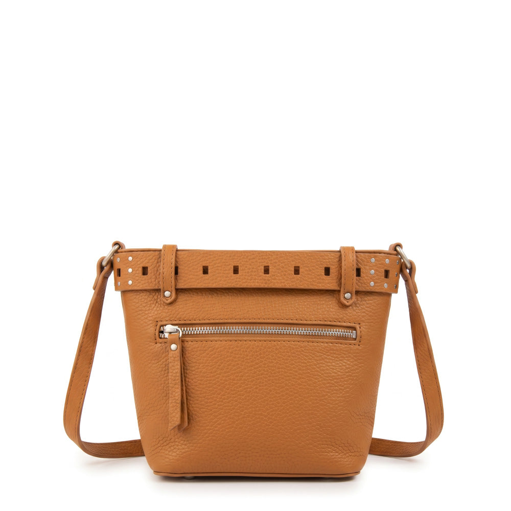 Cartera bandolera fleur pequeña camel