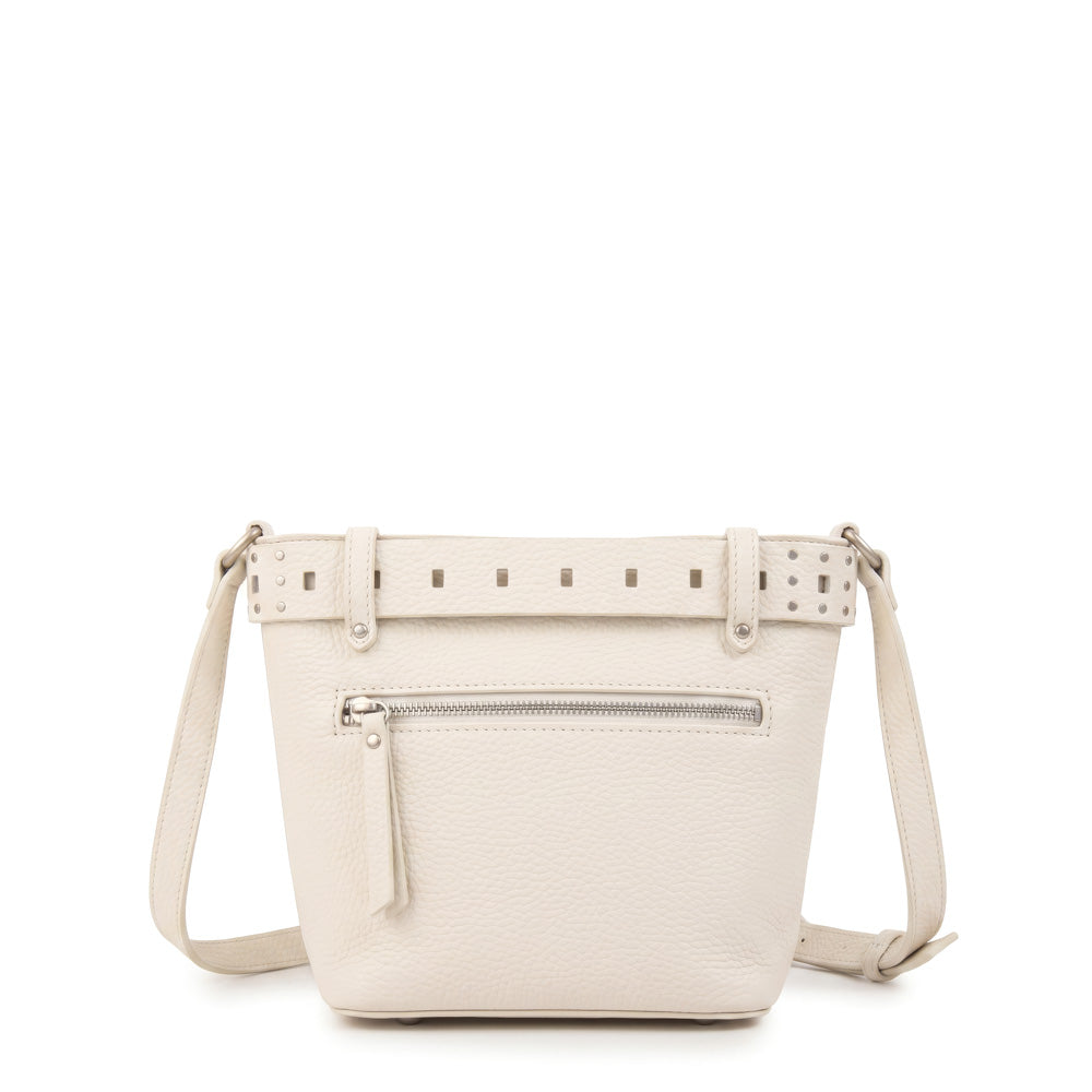 Cartera bandolera fleur pequeña blanco crudo