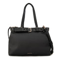 Cartera tote dos divisiones fleur grande negro