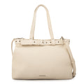 Cartera tote dos divisiones fleur grande blanco crudo