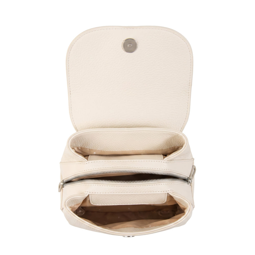 Mochila fleur mediana blanco crudo