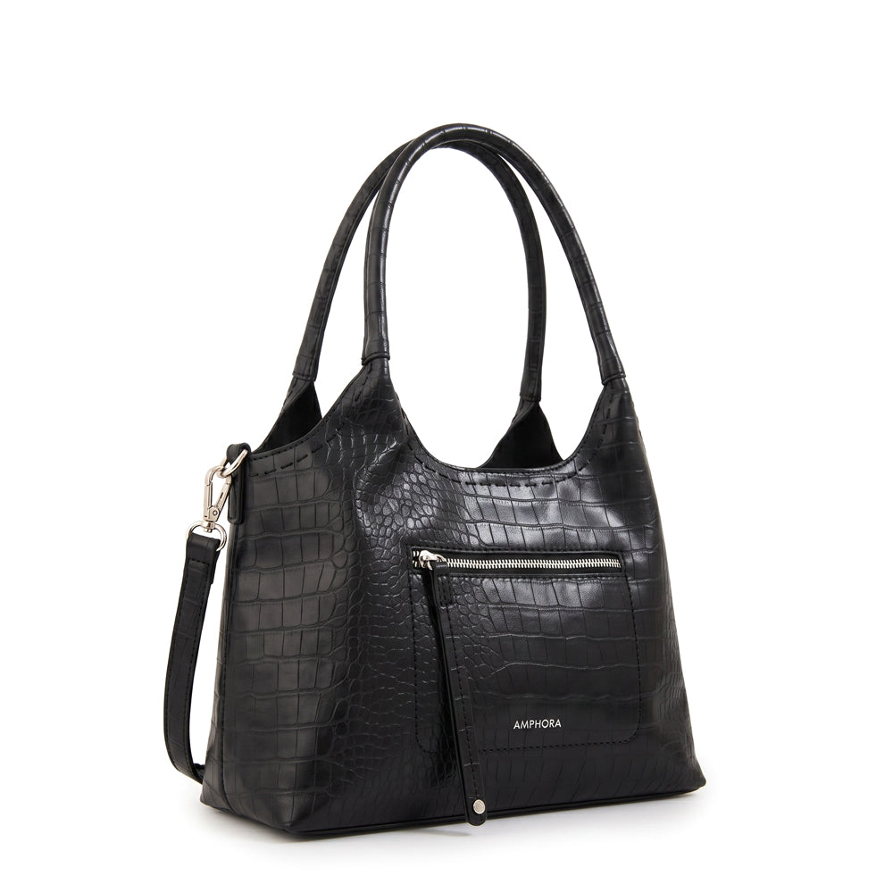 Cartera tote lys mediana negro
