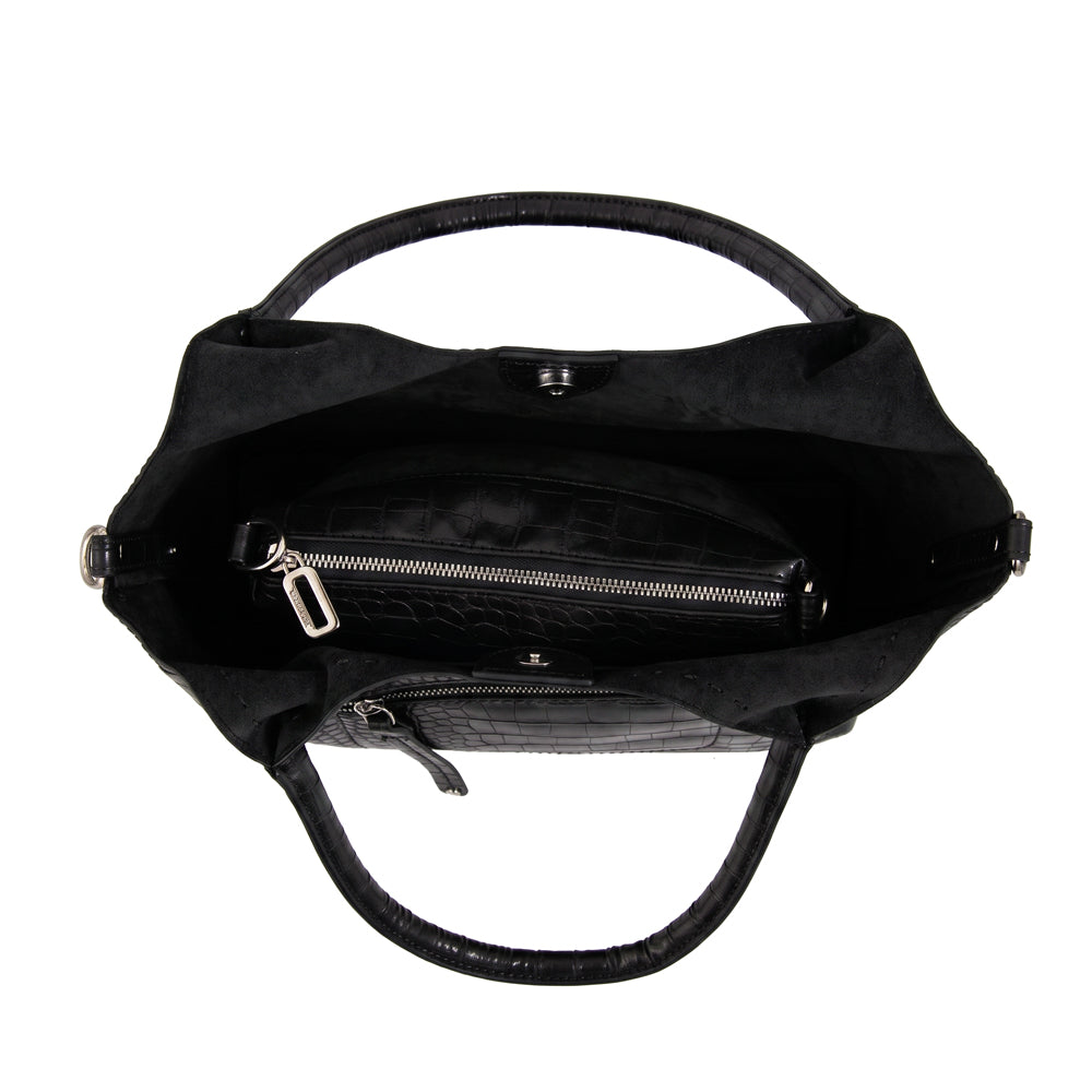 Cartera tote lys mediana negro