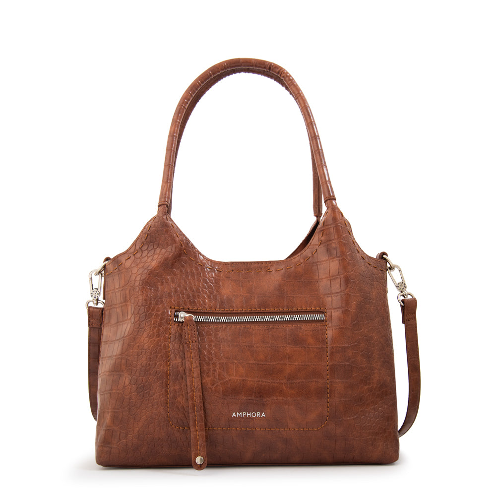 Cartera tote lys mediana café