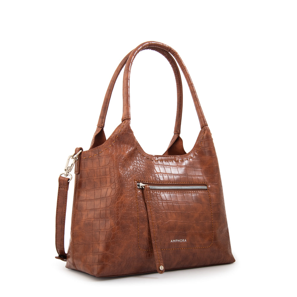 Cartera tote lys mediana café