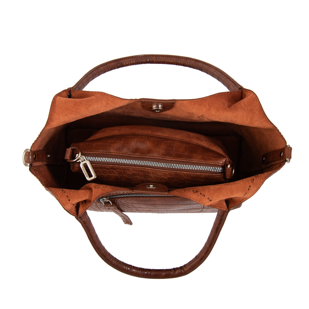 Cartera tote lys mediana café