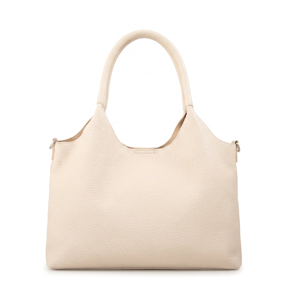 Cartera corte recto lys grande blanco crudo