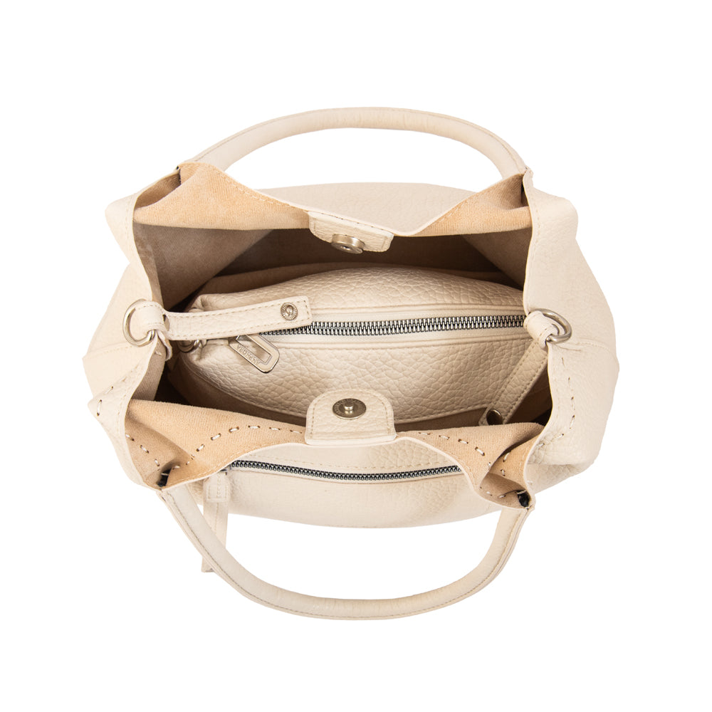 Cartera corte recto lys grande blanco crudo