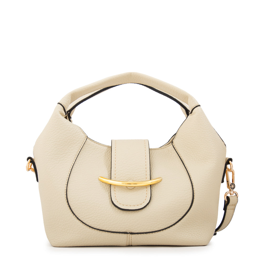 Cartera bandolera melodie pequeña blanco crudo