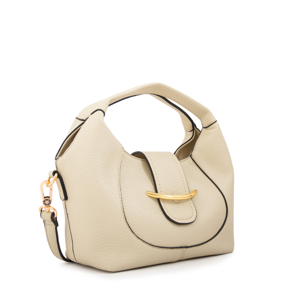 Cartera bandolera melodie pequeña blanco crudo