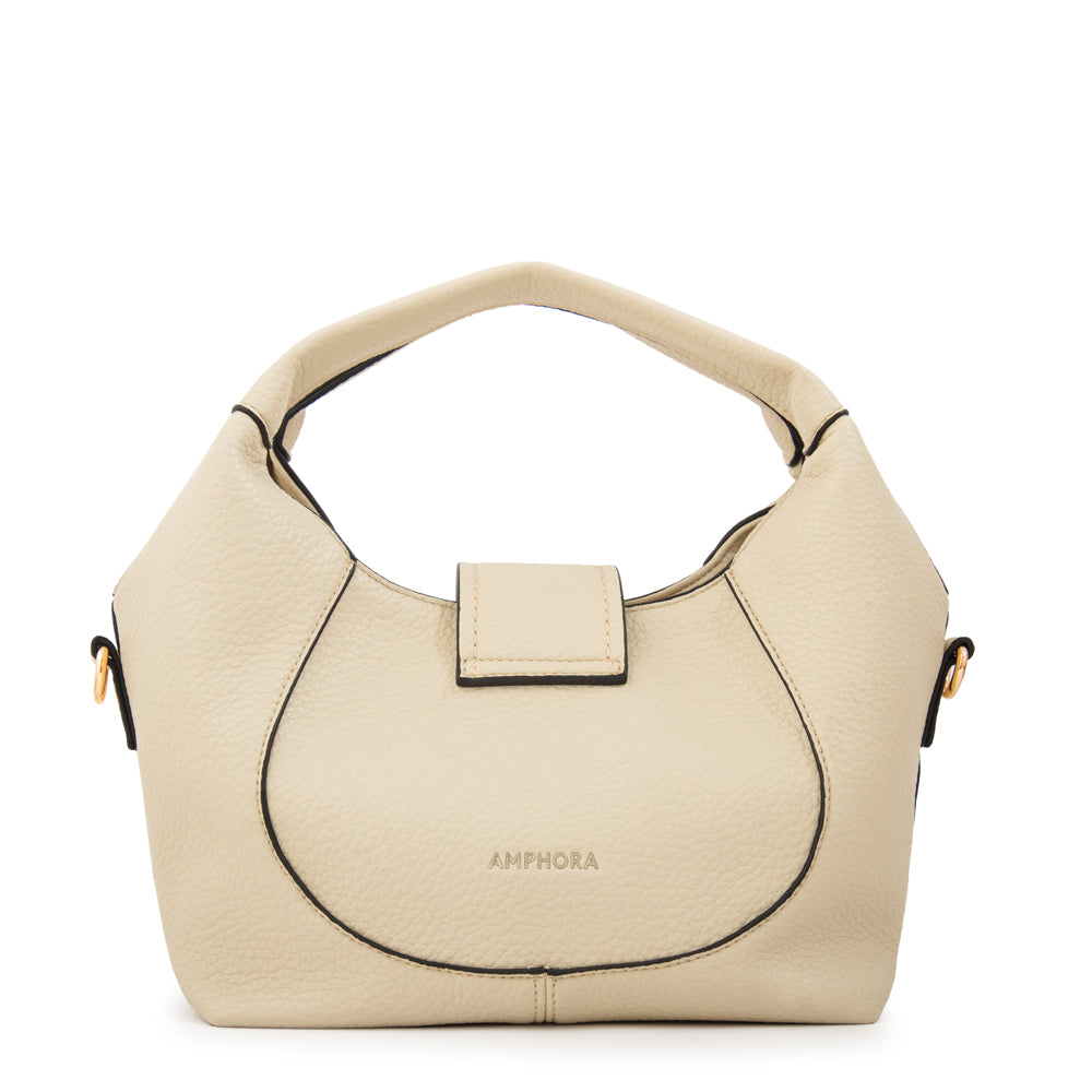 Cartera bandolera melodie pequeña blanco crudo