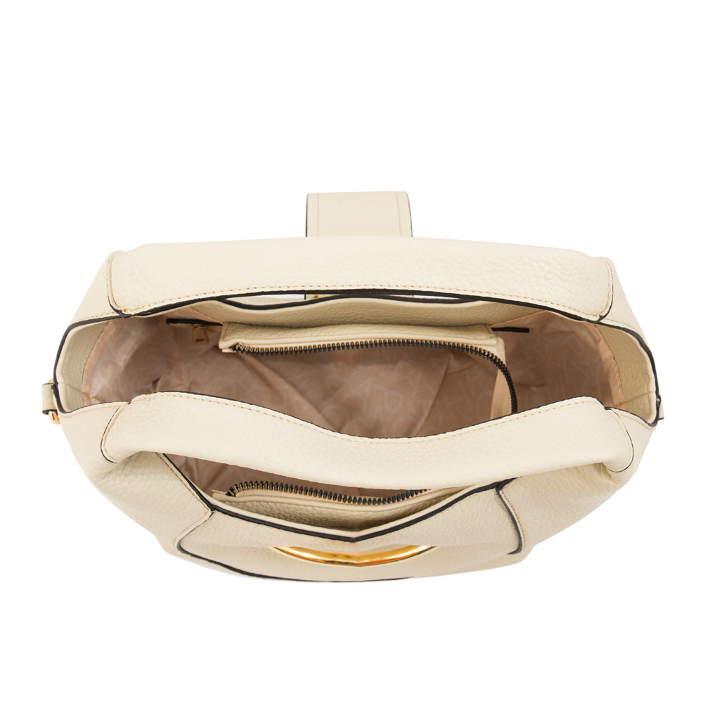 Cartera bandolera melodie pequeña blanco crudo