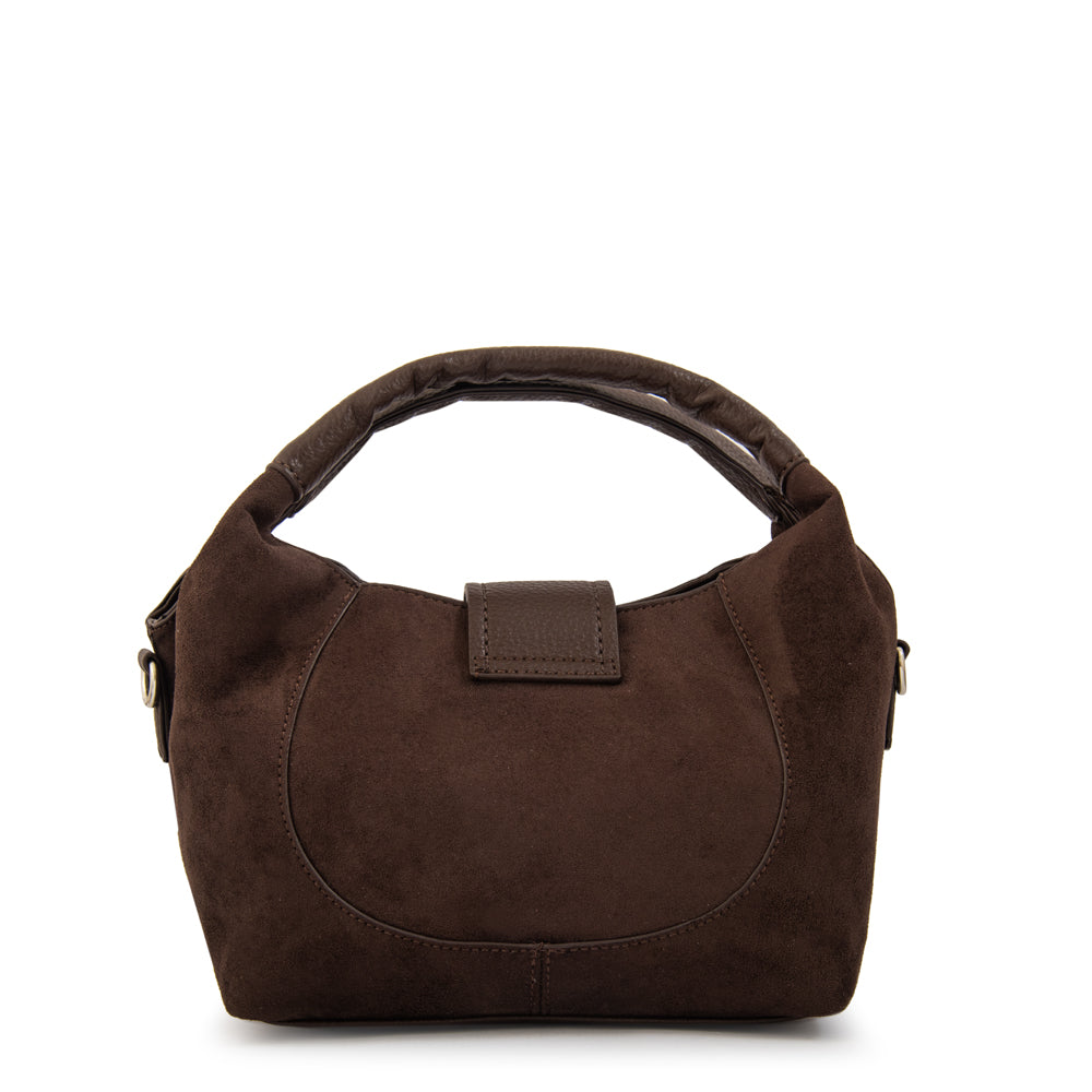 Cartera bandolera melodie pequeña café oscuro