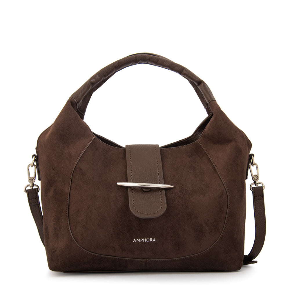 Cartera tote melodie mediana café oscuro