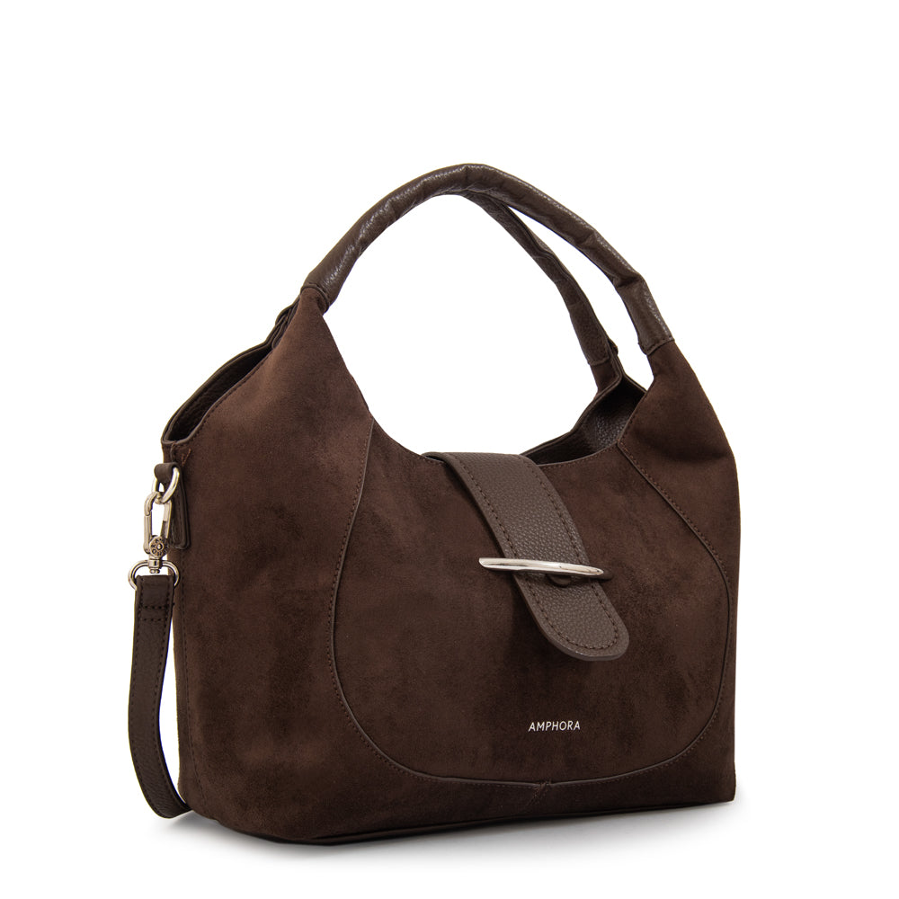 Cartera tote melodie mediana café oscuro
