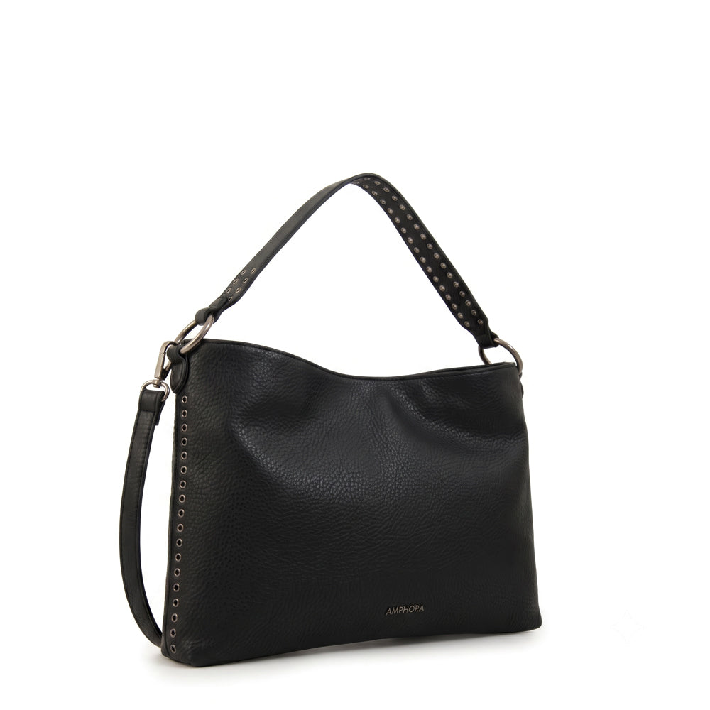Cartera corte recto catrina mediana negro