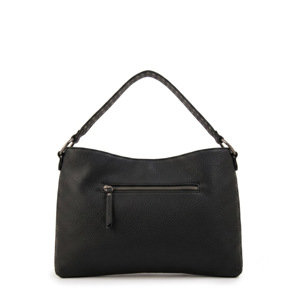 Cartera corte recto catrina mediana negro