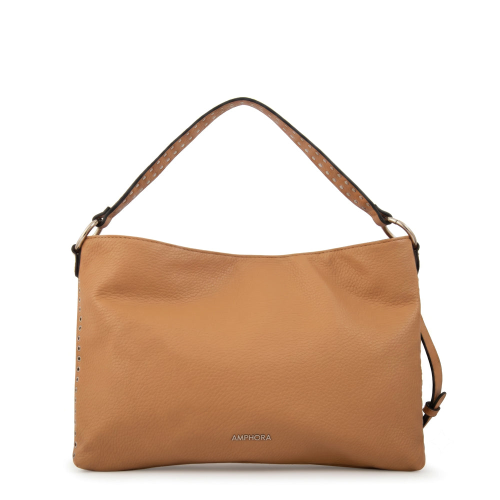 Cartera corte recto catrina mediana camel