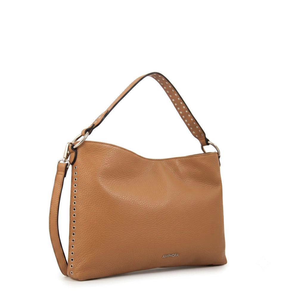 Cartera corte recto catrina mediana camel