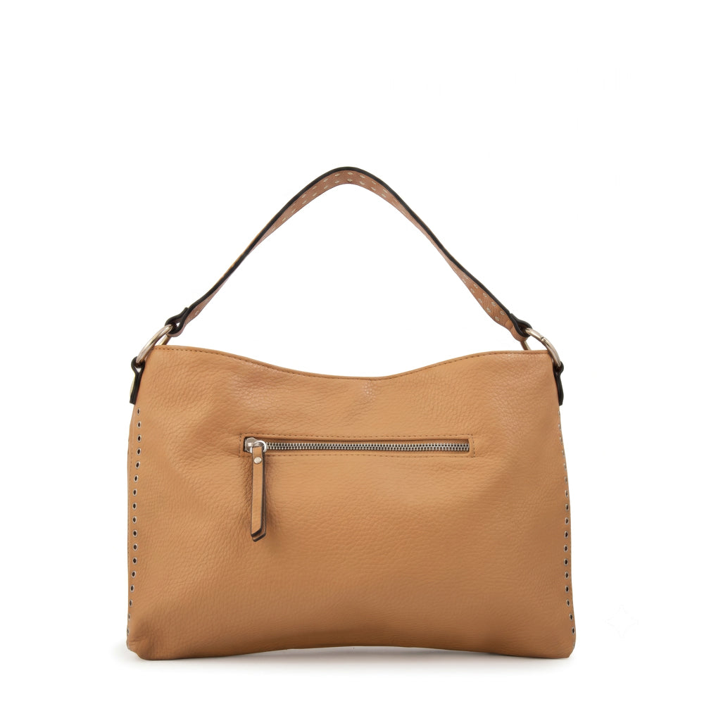 Cartera corte recto catrina mediana camel