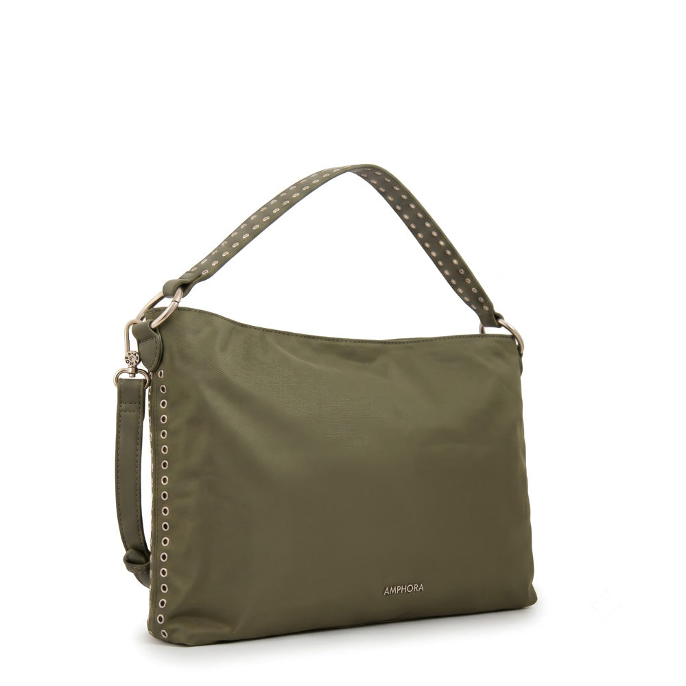 Cartera corte recto catrina mediana verde oliva