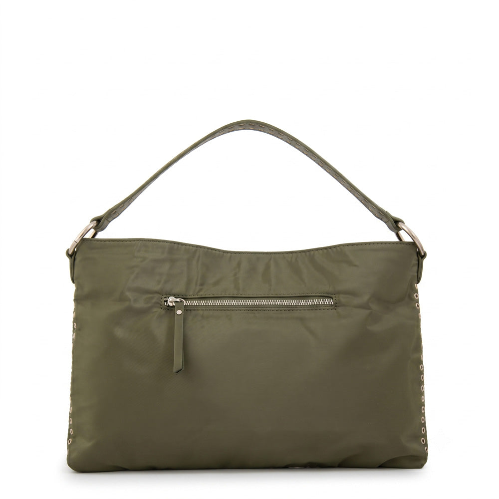 Cartera corte recto catrina mediana verde oliva