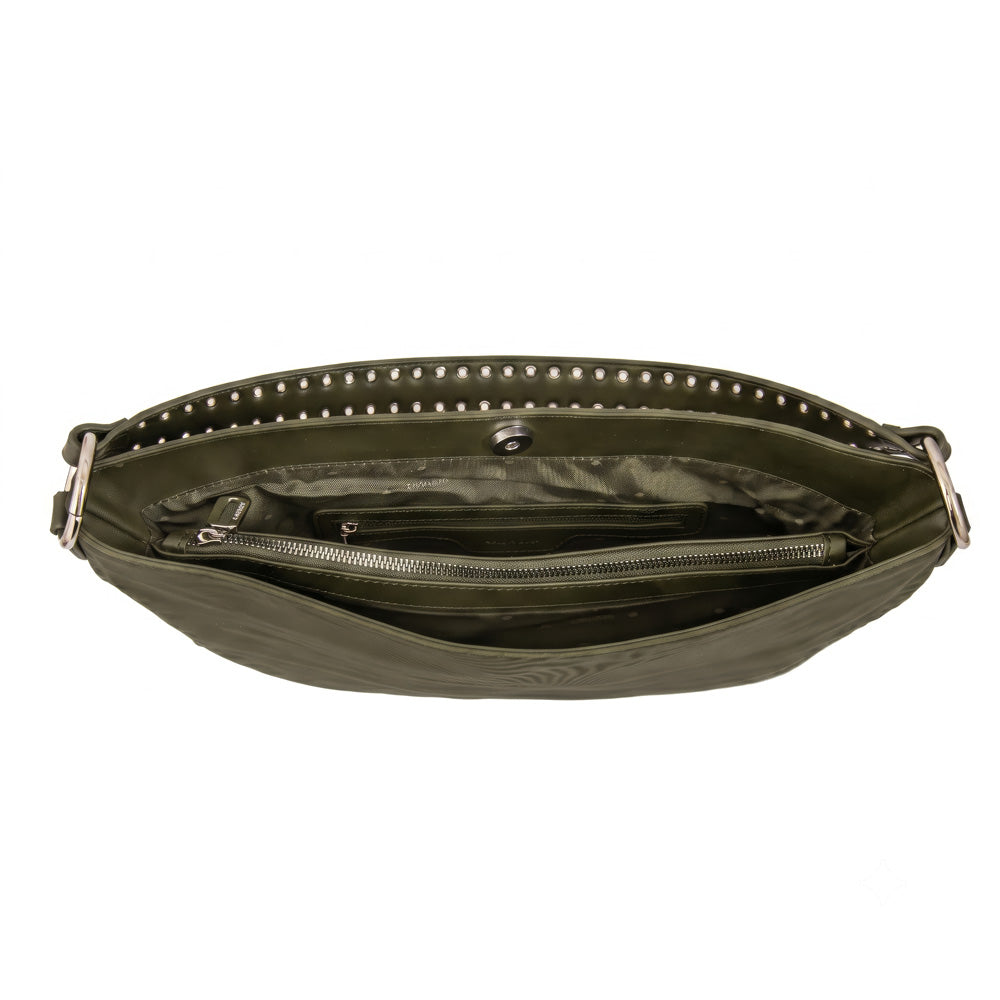 Cartera corte recto catrina mediana verde oliva