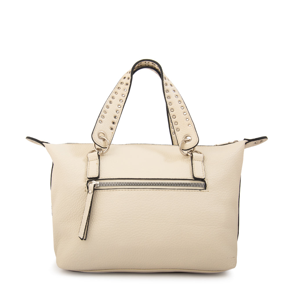 Cartera tote catrina grande blanco crudo
