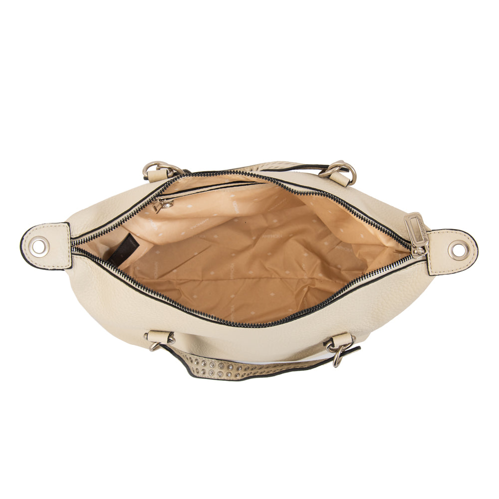 Cartera tote catrina grande blanco crudo