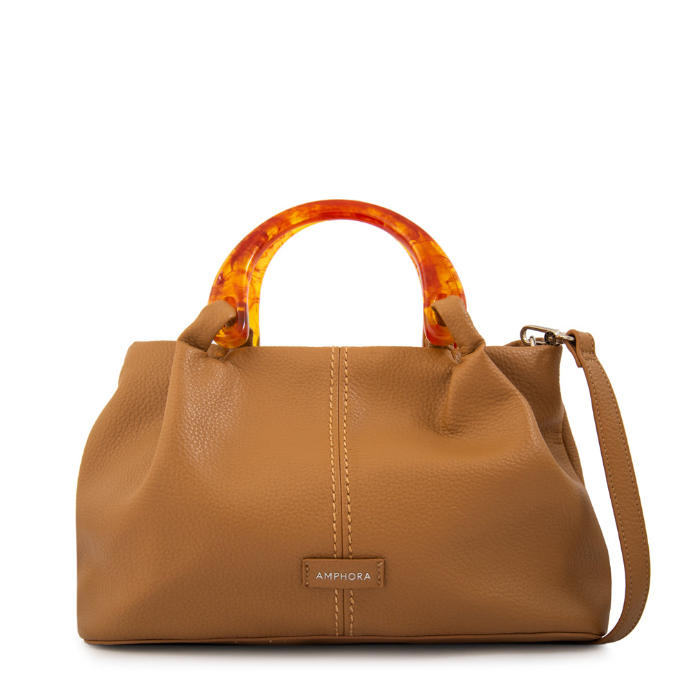 Cartera tote belle mediana camel