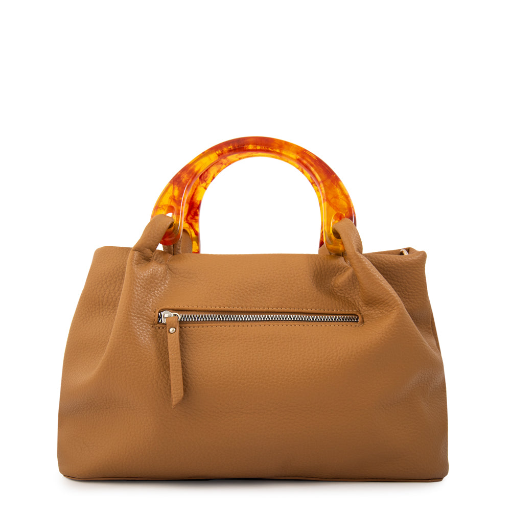 Cartera tote belle mediana camel
