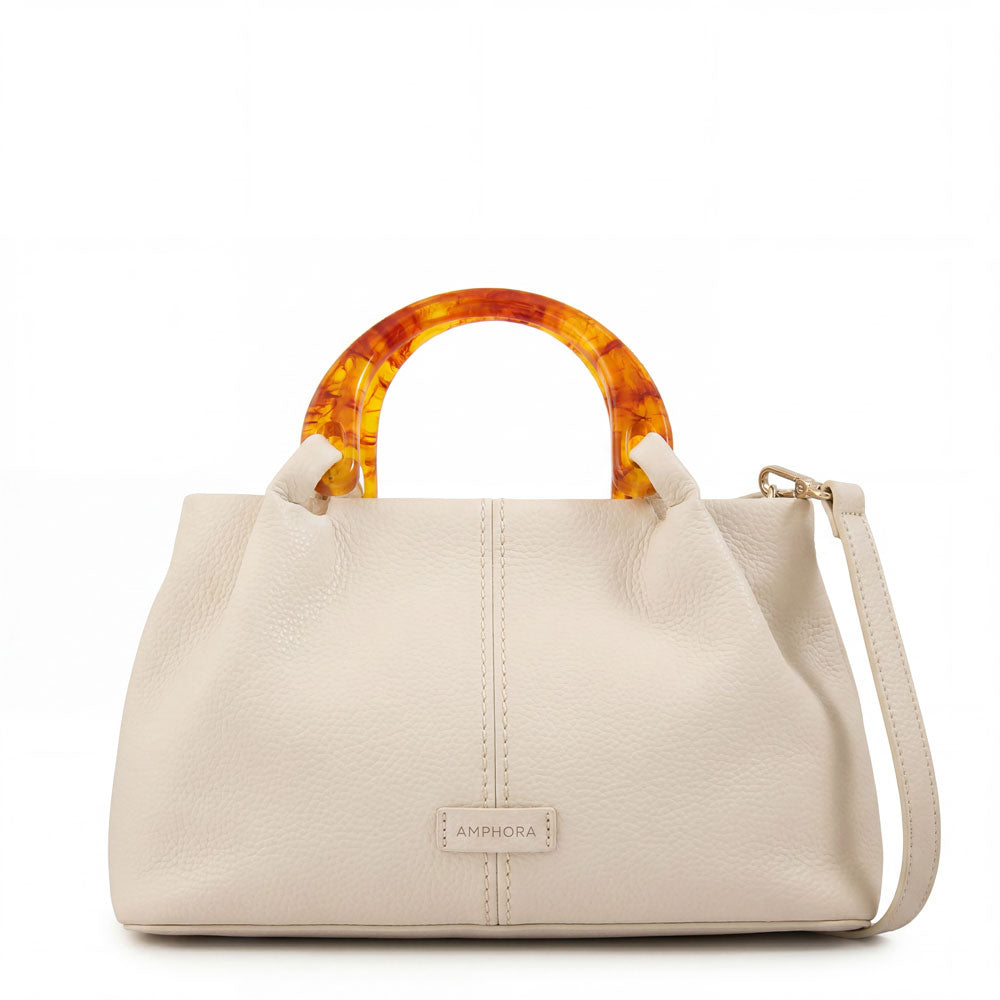 Cartera tote belle mediana blanco crudo