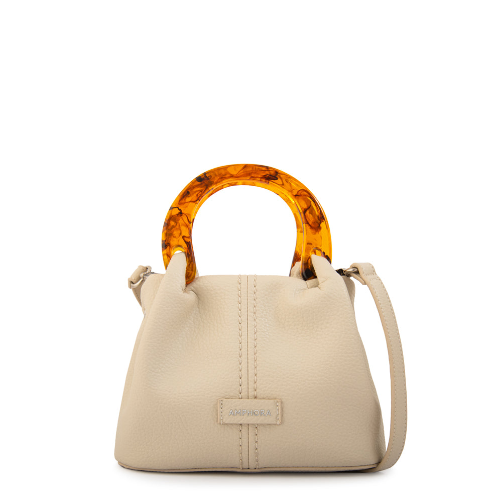 Cartera bandolera belle pequeña blanco crudo
