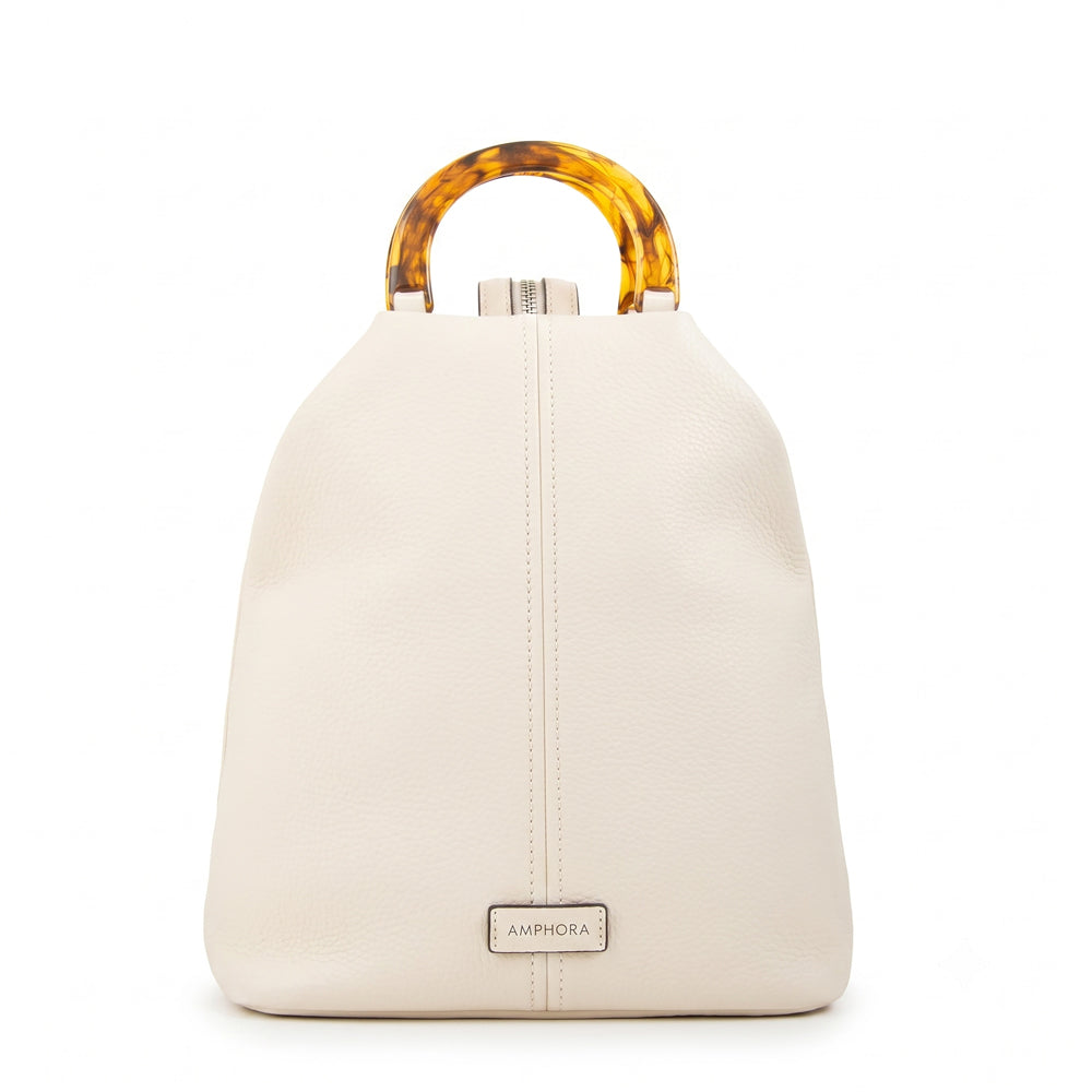 Mochila belle mediana blanco crudo