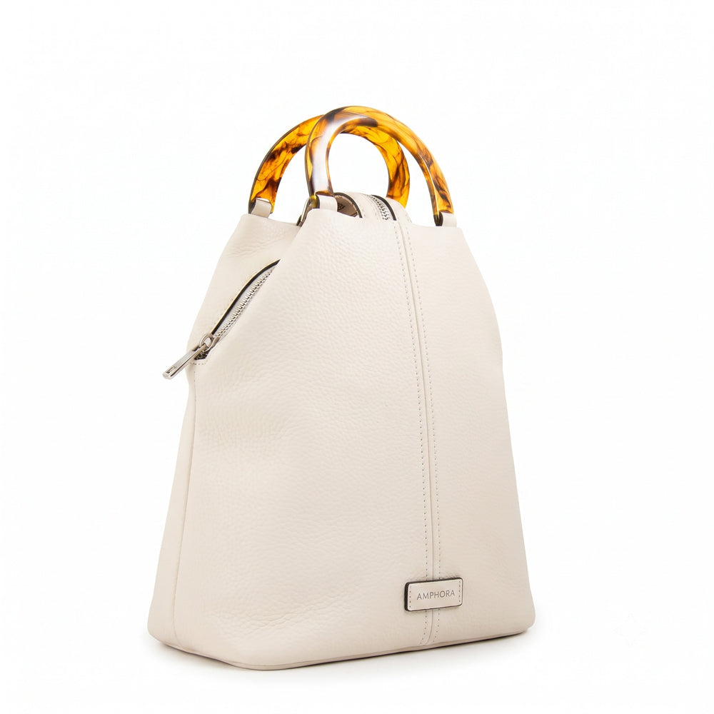 Mochila belle mediana blanco crudo