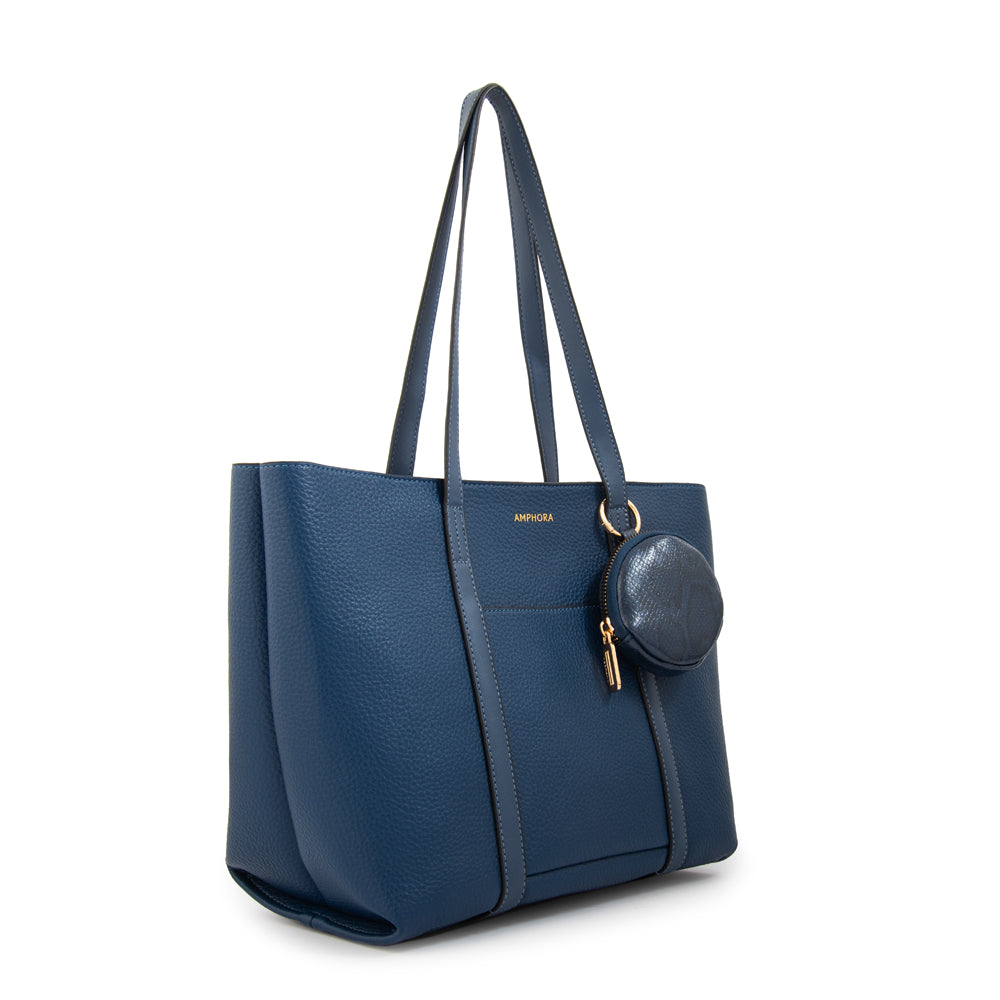 Cartera tote rina grande azul oscuro
