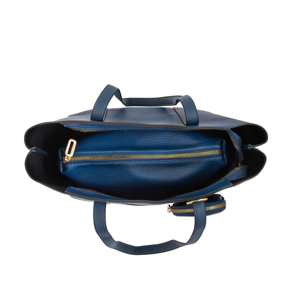 Cartera tote rina grande azul oscuro