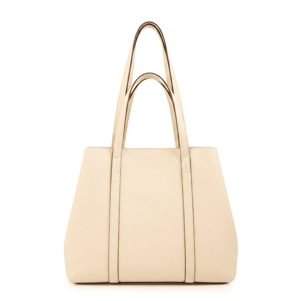 Cartera tote rina mediana blanco crudo