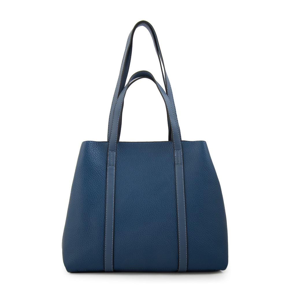 Cartera tote rina mediana azul oscuro