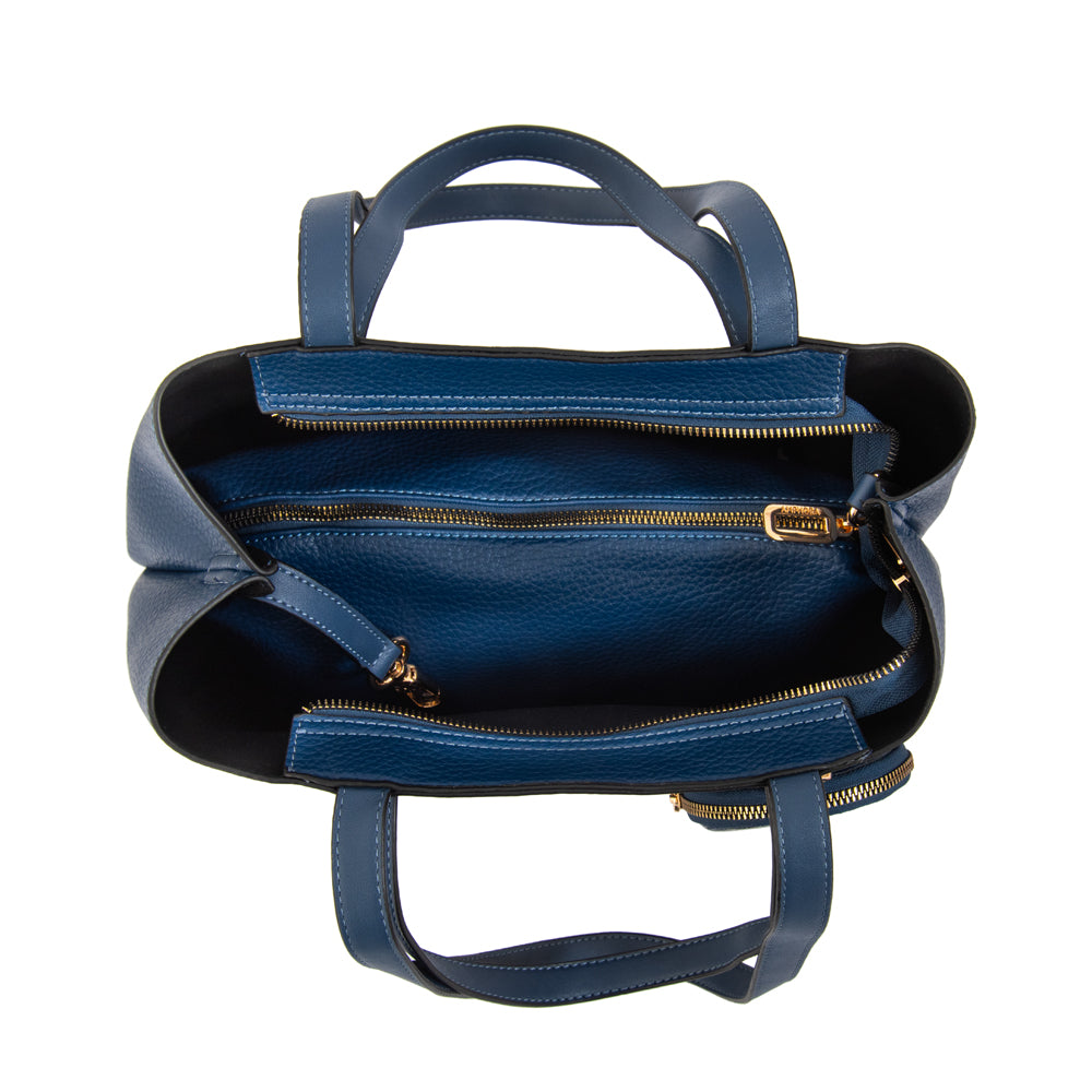Cartera tote rina mediana azul oscuro