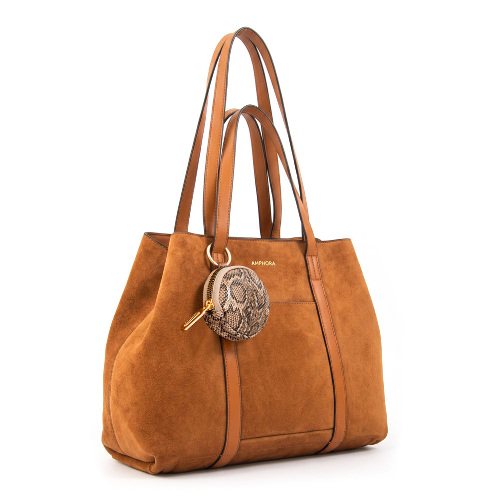Cartera tote rina mediana café