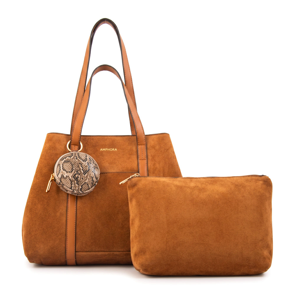 Cartera tote rina mediana café