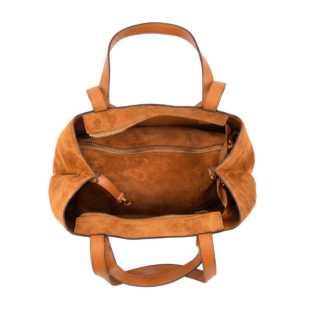 Cartera tote rina mediana café