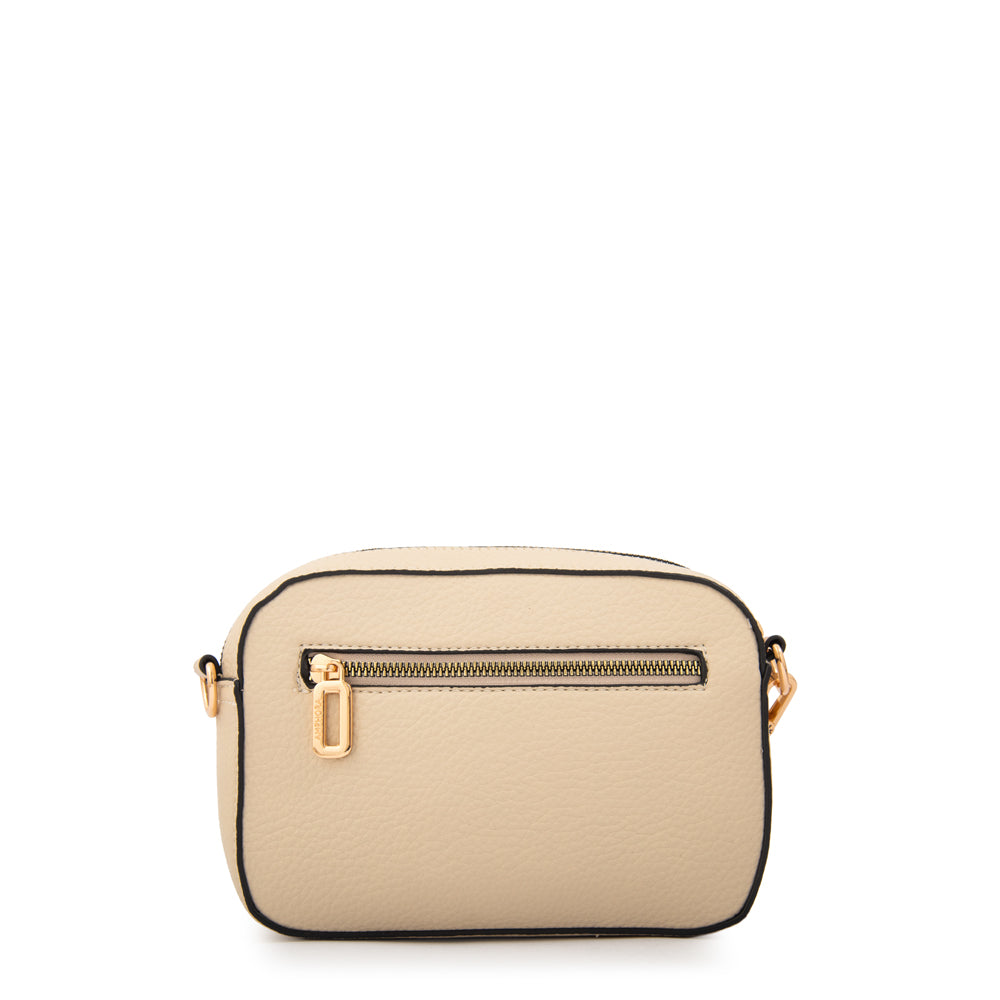 Cartera bandolera rina pequeña blanco crudo