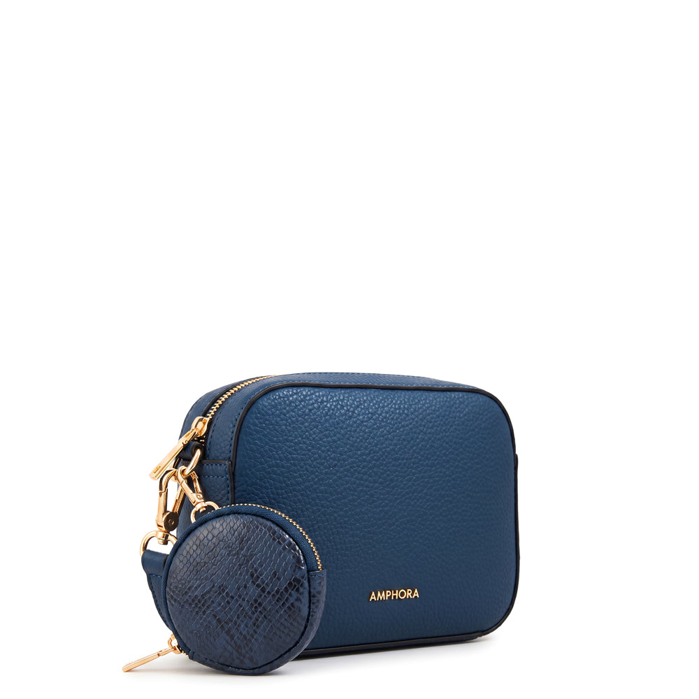 Cartera bandolera rina pequeña azul oscuro