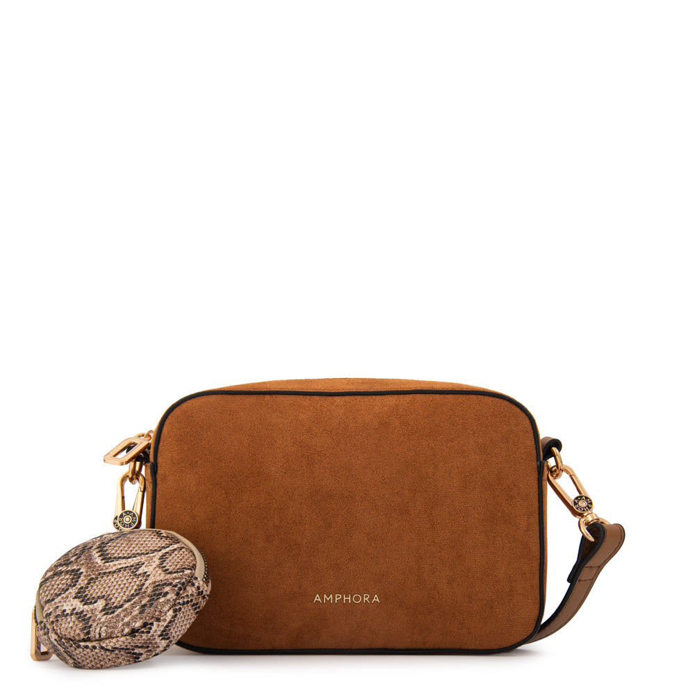 Cartera bandolera rina pequeña café
